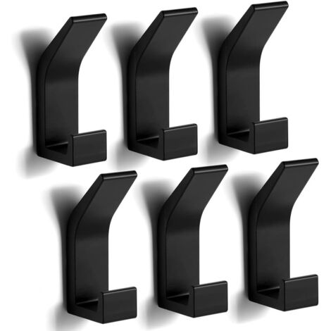 Selbstklebende Wandhaken, 6 doppelte Handtuchhalter für Badezimmer, Wandhaken für Küche, Bad, Büro, Kleiderschrank, Handtuchhalter, Garderobenständer