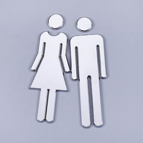 Selbstklebende WC-Türschilder für Damen und Herren, Badezimmer-Türschilder für Zuhause, Hotel, Büro, Geschäft, Parkplatz, Restaurant
