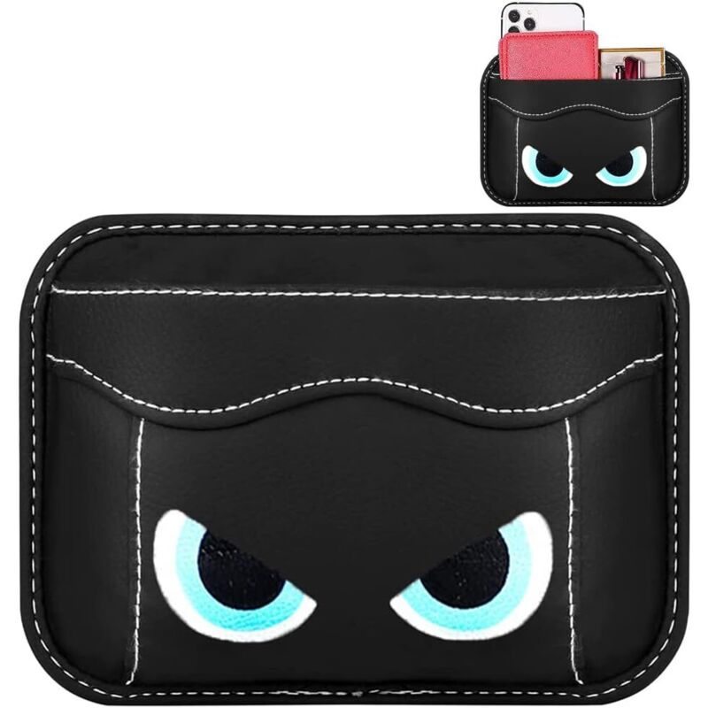 Image of Selbstklebender Auto-Organizer aus PU-Leder, Aufbewahrungsbox für Schlüssel, Münzen und Handy