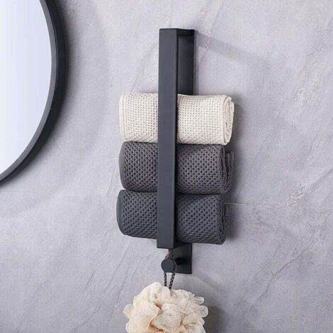 Selbstklebender Gästehandtuchhalter Bad ohne Bohren, 40 cm, Badezimmer ohne Bohren