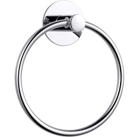 Selbstklebender Handtuchring fürs Badezimmer, robuster Handtuchring, Edelstahl, Chrom – 2 Stück