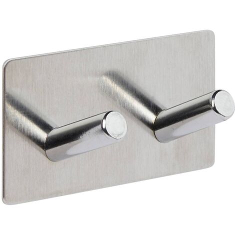 Selbstklebender kleiderhaken stiky 2 köpfe 9x3,5cm - 5five