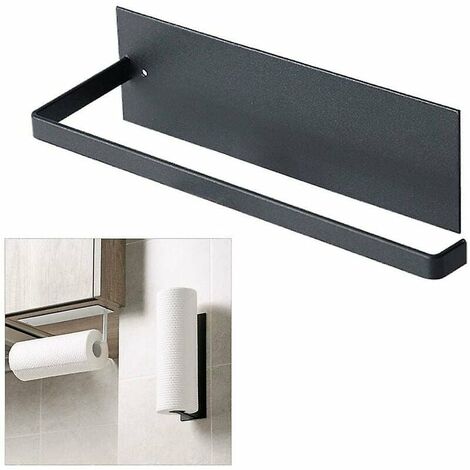 Selbstklebender Küchenrollenhalter, Küchenpapierhandtuchhalter unter dem Schrank, Frischhaltefolienspender, Werkzeug für Badezimmer, Kühlschrank, Spüle, Weiß