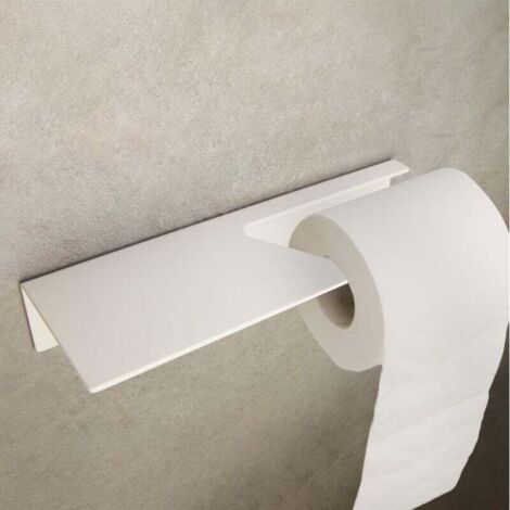 Selbstklebender Toilettenpapierhalter zur Wandmontage, ohne Bohren, multifunktional, weiß, 28 x 12,5 x 3,5 cm