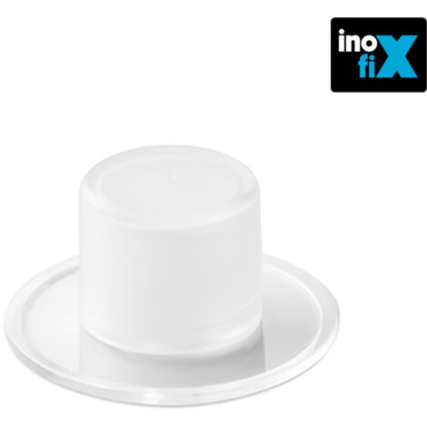 Selbstklebender Türstopper transparenter Zylinder Blister 2 Einheiten INOFIX