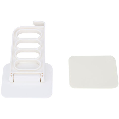 Selbstklebender Wandkleiderständer mit 4 Löchern, Wäscheständer zum Trocknen ohne Bohren, beige Wäscheständer