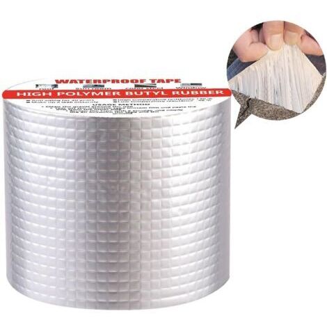 Selbstklebendes Butylkautschuk-Dichtungsband – Aluminiumfolie – Für Dachlecks und Fugen – 10 cm x 5 m