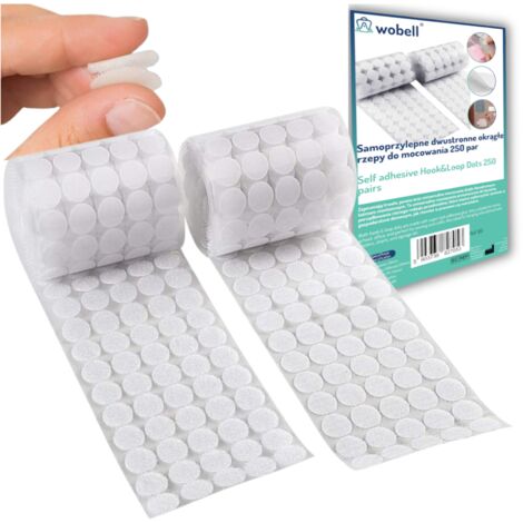SELBSTKLEBENDES KLETT MIT KLEBSTOFF 18MM RÄDER 250 SET