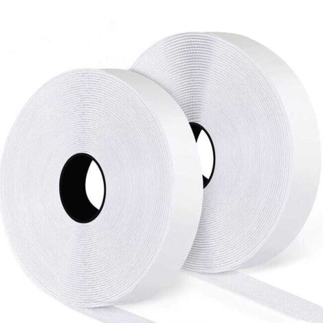 Selbstklebendes Klettband INF-Selbstklebeband mit Sekundenkleber Weiß 3 cm / 8 m