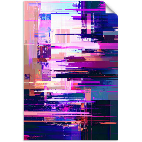 Selbstklebendes Poster – Wandsticker Abstraktion in Violetttönen 80x120 cm
