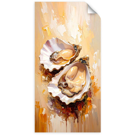 Selbstklebendes Poster – Wandsticker Austern Meeresfrüchte Sushi 80x160 cm