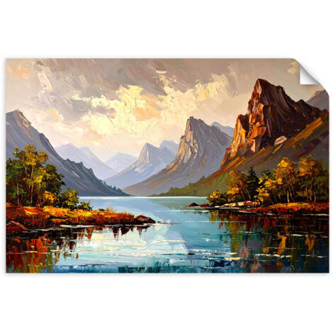 Selbstklebendes Poster – Wandsticker Berglandschaft 60x40 cm