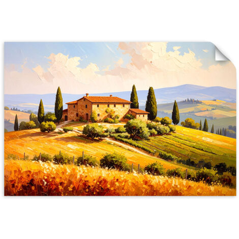Selbstklebendes Poster – Wandsticker Blick auf die Toskana 60x40 cm