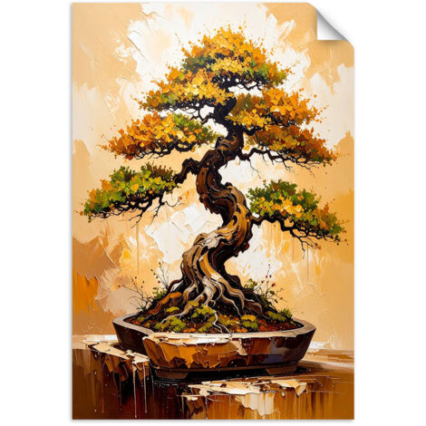 Selbstklebendes Poster – Wandsticker Bonsai-Baum 30x45 cm