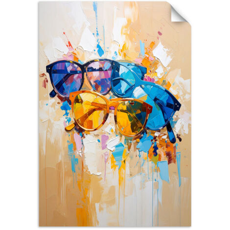 Selbstklebendes Poster – Wandsticker Brille 40x60 cm