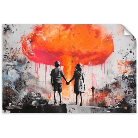 Selbstklebendes Poster – Wandsticker Bunte abstrakte Augen 90x60 cm