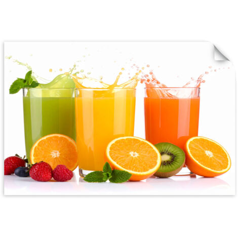 Selbstklebendes Poster – Wandsticker Bunte Fruchtsäfte 60x40 cm