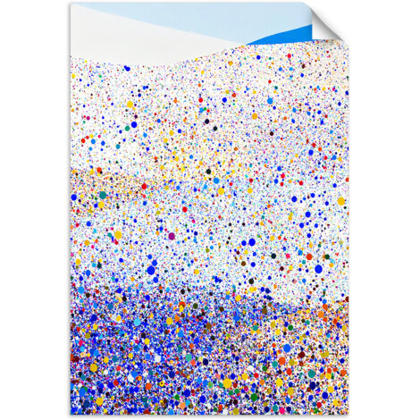 Selbstklebendes Poster – Wandsticker Bunte Punkte Abstraktion 40x60 cm