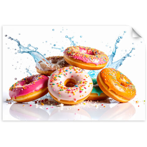 Selbstklebendes Poster – Wandsticker Donuts Krapfen Kekse 60x40 cm