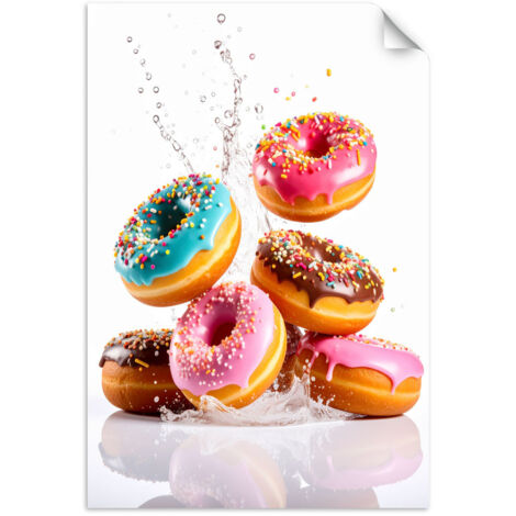 Selbstklebendes Poster – Wandsticker Donuts Krapfen Süßigkeiten 40x60 cm