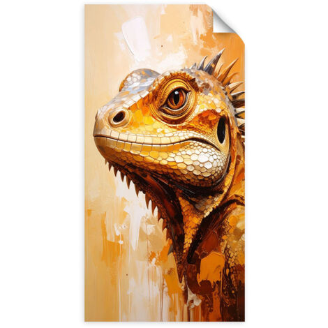 Selbstklebendes Poster – Wandsticker Echsenkopf Reptilien 50x100 cm