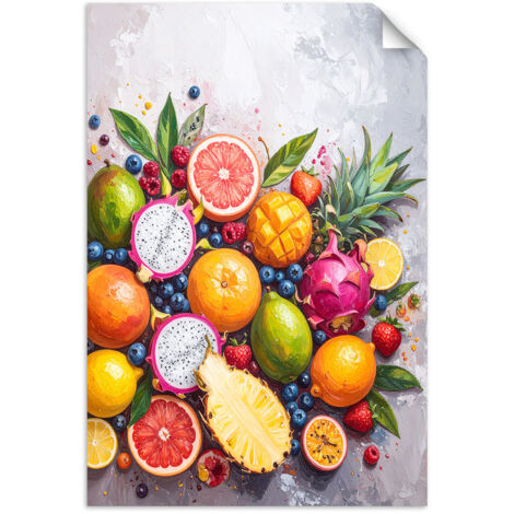 Selbstklebendes Poster – Wandsticker Exotische bunte Früchte 80x120 cm