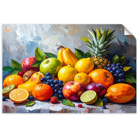 Selbstklebendes Poster – Wandsticker Exotische Früchte Stillleben 120x80 cm