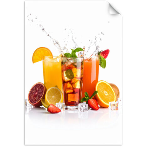 Selbstklebendes Poster – Wandsticker Fruchtsäfte 60x90 cm