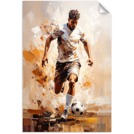 Selbstklebendes Poster – Wandsticker Fußballer 30x45 cm