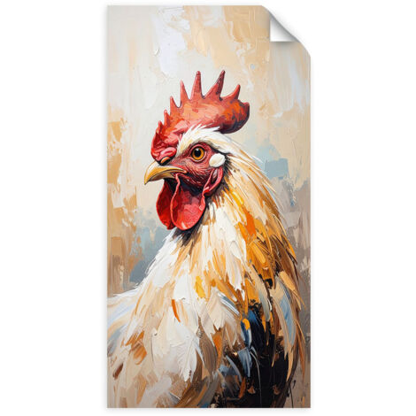 Selbstklebendes Poster – Wandsticker Henne Vogel Tier 50x100 cm