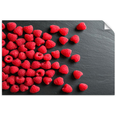 Selbstklebendes Poster – Wandsticker Himbeeren Früchte Natur 30x20 cm