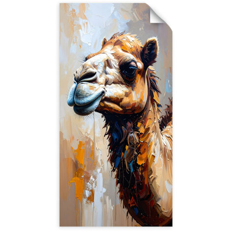 Selbstklebendes Poster – Wandsticker Kamel Wüstentiere Afrika 40x80 cm
