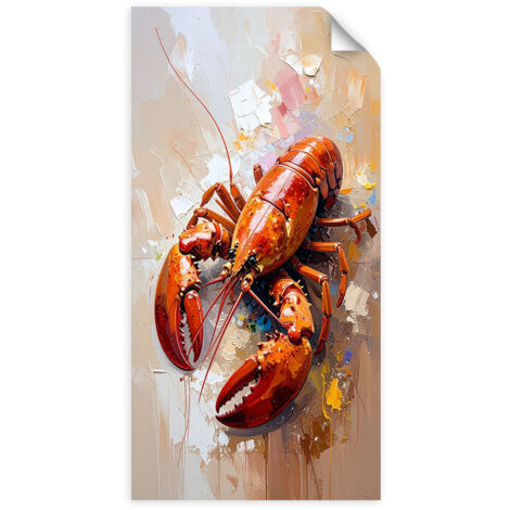 Selbstklebendes Poster – Wandsticker Krabbe Essen 40x80 cm