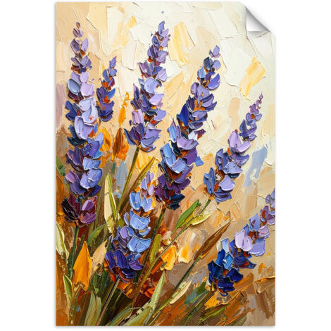 Selbstklebendes Poster – Wandsticker Lavendelblüten Farbeffekt 90x130 cm