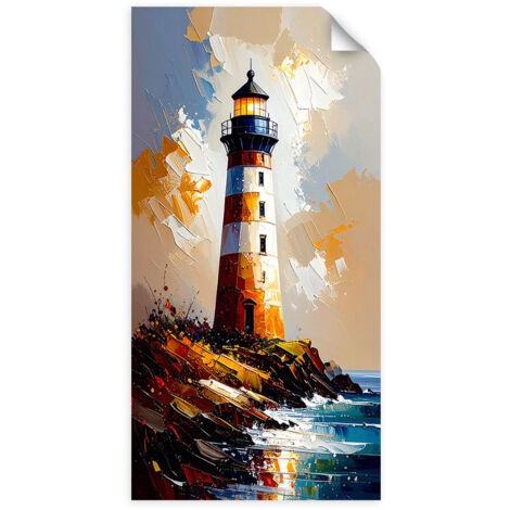 Selbstklebendes Poster – Wandsticker Leuchtturm Natur 40x80 cm