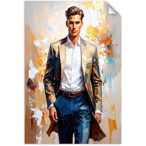 Selbstklebendes Poster – Wandsticker Mann bei einer Modenschau 60x90 cm