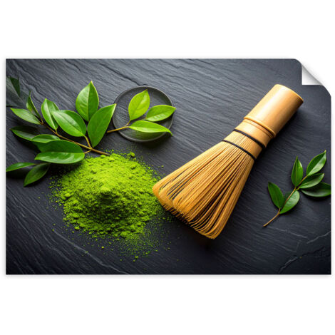 Selbstklebendes Poster – Wandsticker Matcha Grüner Tee 30x20 cm