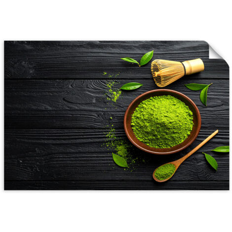 Selbstklebendes Poster – Wandsticker Matcha in einer Schale Tee 100x70 cm