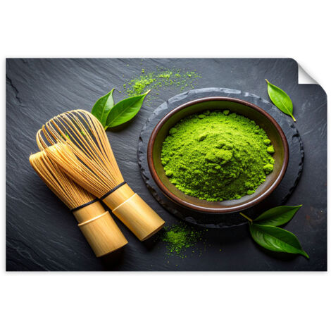 Selbstklebendes Poster – Wandsticker Matcha-Tee 120x80 cm