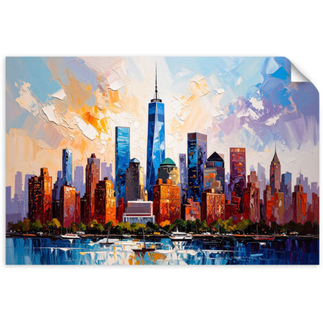 Selbstklebendes Poster – Wandsticker New York Manhattan 60x40 cm