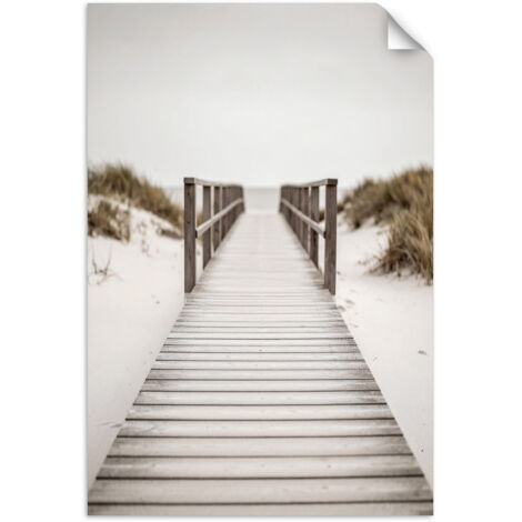 Selbstklebendes Poster – Wandsticker Pier Strandlandschaft Natur 60x90 cm
