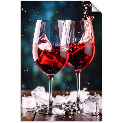 Selbstklebendes Poster – Wandsticker Rotwein 60x90 cm