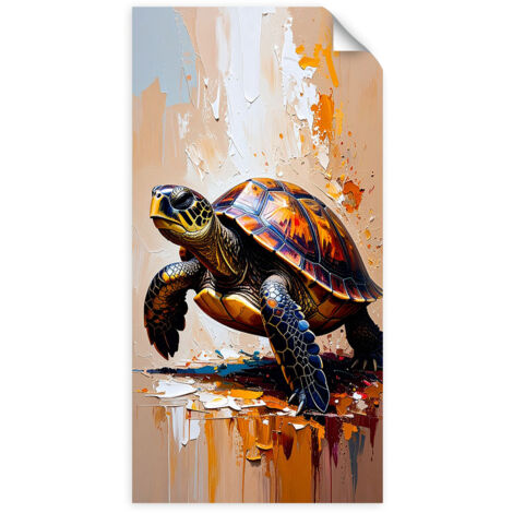Selbstklebendes Poster – Wandsticker Schildkröte Meer Ozean Natur 50x100 cm