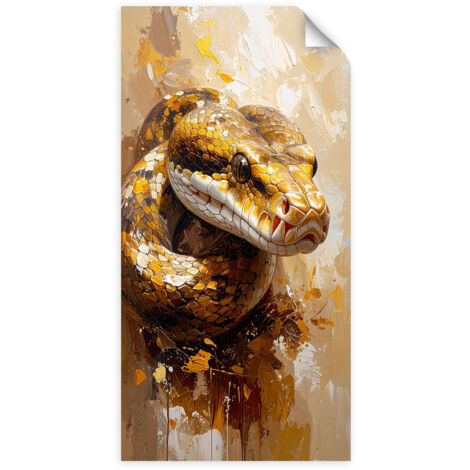 Selbstklebendes Poster – Wandsticker Schlangenkopf Reptilien Tiere 40x80 cm