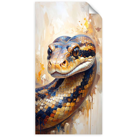 Selbstklebendes Poster – Wandsticker Schlangenkopf Tiere Natur 40x80 cm
