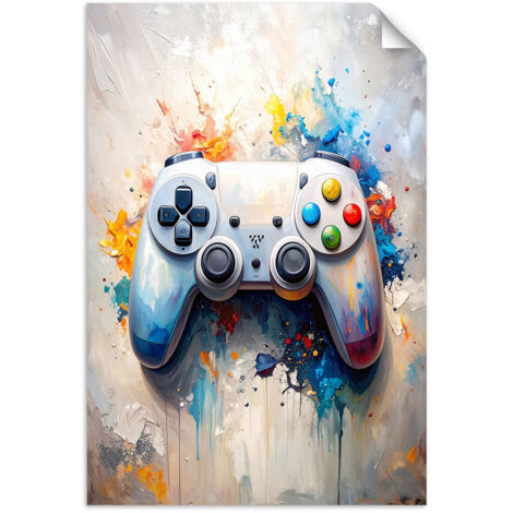 Selbstklebendes Poster – Wandsticker Spielkonsole Controller 90x130 cm