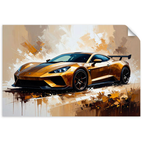 Selbstklebendes Poster – Wandsticker Sportwagen 120x80 cm