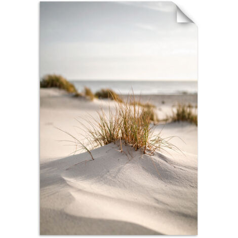 Selbstklebendes Poster – Wandsticker Strand Meer Dünen Natur Pflanzen 60x90 cm