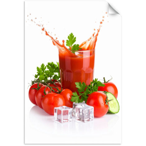 Selbstklebendes Poster – Wandsticker Tomatensaft Natur 20x30 cm