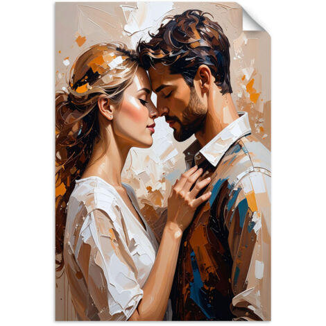 Selbstklebendes Poster – Wandsticker Verliebtes Paar Liebe 60x90 cm